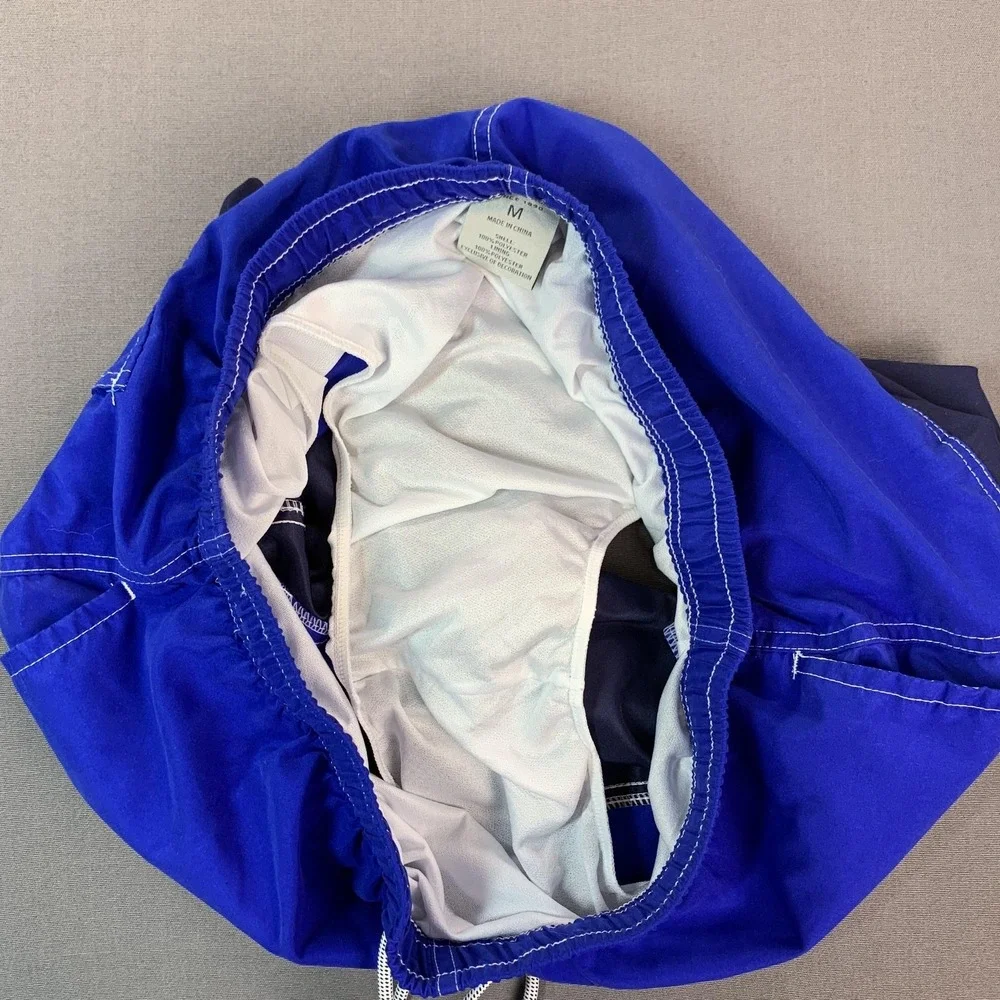 U.S. Polo Assn. Swim Trunks‎ Mens Medium Blue Colorblock Flag Mesh Lined USA